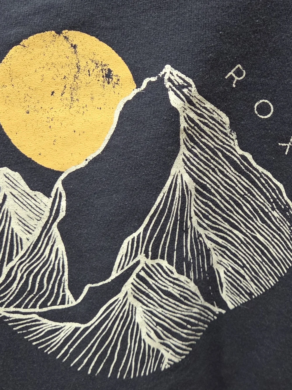 Roxy Navy Hoodie with Mountain Graphic - Picture 5 of 5